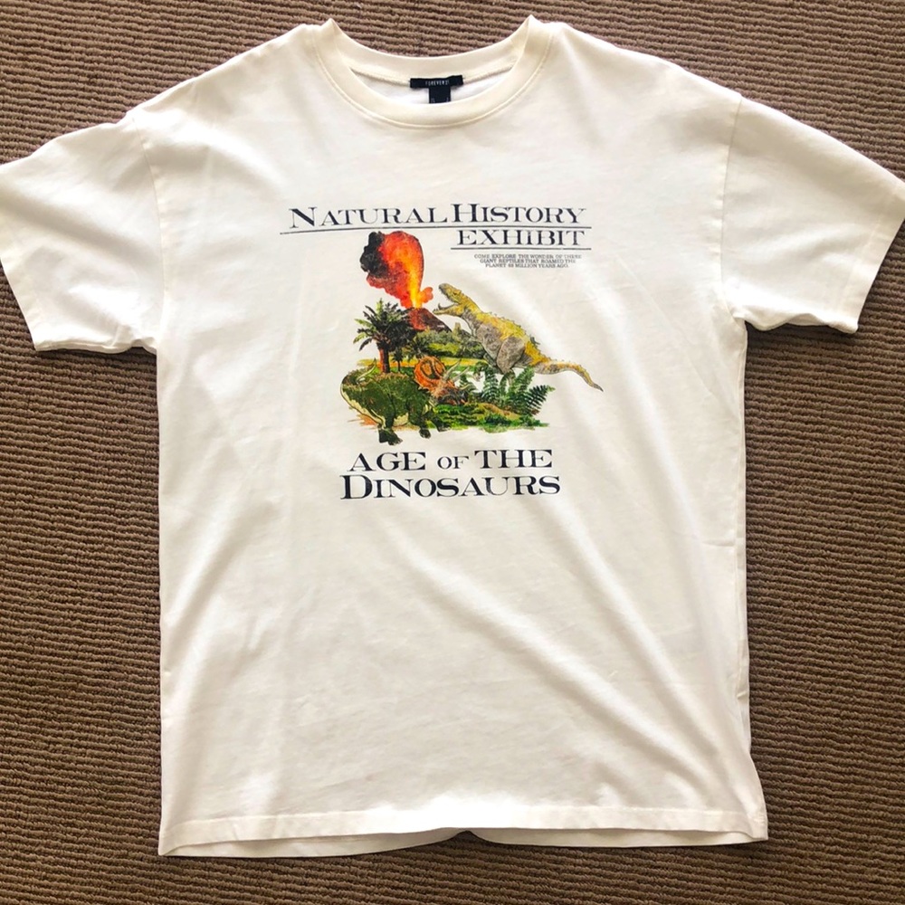 Forever 21 Natural History Exhibit Oversized Graphic T-Shirt